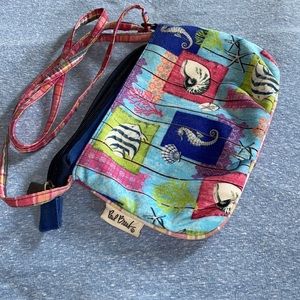 Cute beach crossbody purse 2 sided design